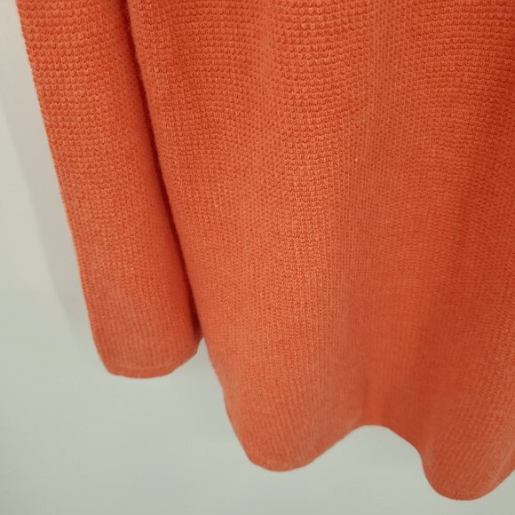 Eileen Fisher Cotton Cashmere Waffle Knit Top XL Orange - Picture 12 of 14